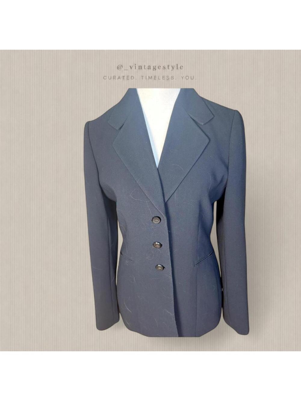 Elie Tahari Women's Blue and Navy Jacket